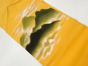 塩瀬手描き遠山に霞模様名古屋帯